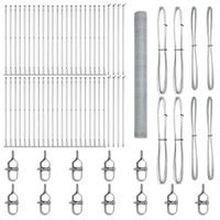 Ogrodzenie z słupkami Srebrny 1.4 x 100 m Stal pokryta PCV