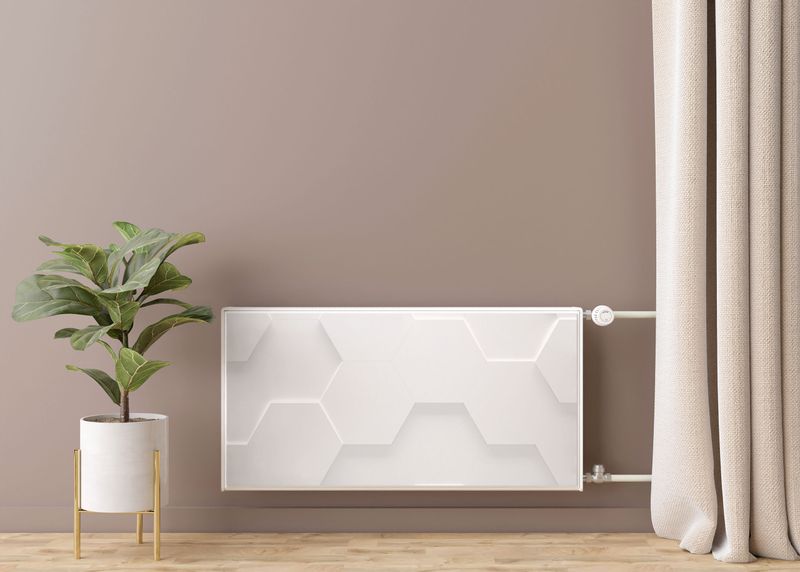 Mata MAGNETYCZNA Na Kaloryfer Białe Heksagony Abstrakcja 3D 100cm x 60cm zdjęcie 7