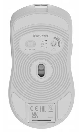 Myszka Gamingowa Genesis ZIRCON 500 Bezprzewodowa Bluetooth 10000 DPI Biała na Arena.pl