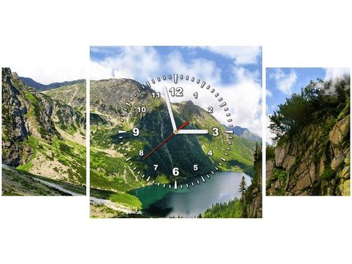 80X40CM ZEGAR OBRAZ ZEGAR GÓRSKIE JEZIORO TATRY OBRAZ na Arena.pl