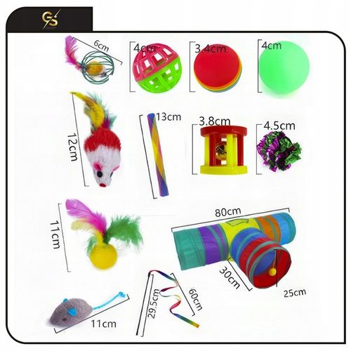 Zestaw Zabawki Dla Kota Mysz Wędka Piłki Duży Domek Tunel dla Kota 20 el XL na Arena.pl