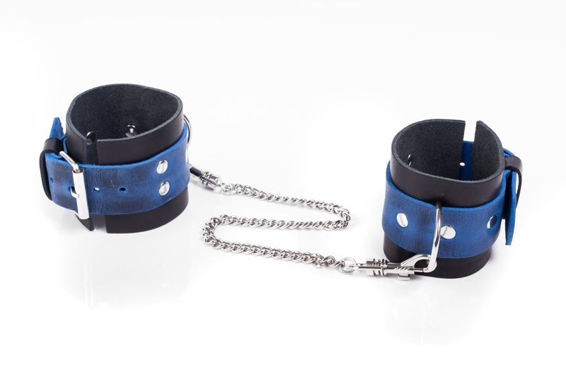 Kajdanki- Cuffs Crazy Horse Blue, Small zdjęcie 1