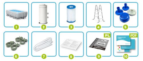 Basen ogrodowy stelażowy Prism Frame 300 x 175 x 80 cm 4w1 INTEX 26784 na Arena.pl