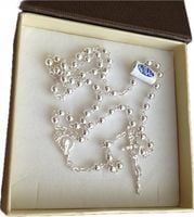 Różaniec Srebrny próby 925 (na PREZENT / KOMUNIA / CHRZEST / BIERZMOWANIE)