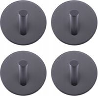 4x WIESZAK SAMOPRZYLEPNY HACZYK NA RĘCZNIK CZARNY