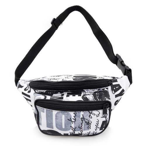 NERKA saszetka biodrówka polska napisy N036 biała na Arena.pl