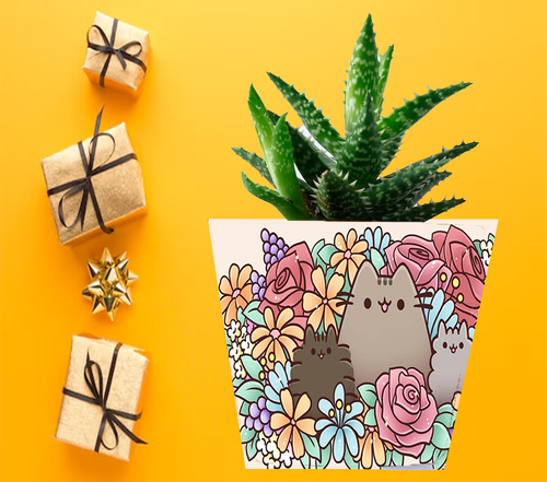 Doniczka do kwiatów/roślin - Pusheen - Kotek na Arena.pl