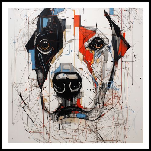 Plakat 70x70cm Przyrysowany Psiak na Arena.pl