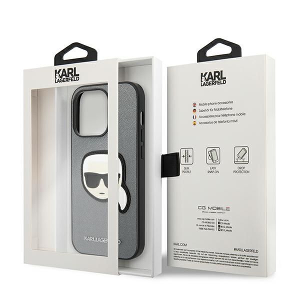 Etui Karl Lagerfeld do iPhone 14 Pro Max, Srebrny zdjęcie 8