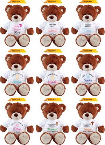 PLUSZOWY MIŚ brązowy z koszulką personalizacja PREZENT na WALENTYNKI HAFT na Arena.pl