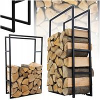 STOJAK NA DREWNO KOMINKOWE DUŻY METALOWY SPAWANY W CAŁOŚCI KOSZ LOFT DZ-16