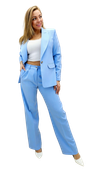 ELEGANCKI DAMSKI GARNITUR GARSONKA KOSTIUM KOMPLET 42 BŁĘKITNY