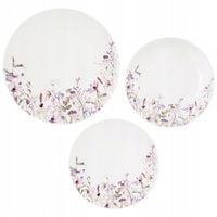 Zestaw Talerzy Porcelanowych 18 el. Louka Komplet Obiadowy na 6 Osób