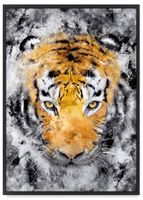 Plakat tygrys abstrakcja 50x70 cm w czarnej ramie
