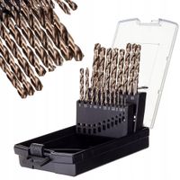 WIERTŁA do METALU HSS-Co kobaltowe 1-10mm 19el Zestaw Wierteł KOMPLET