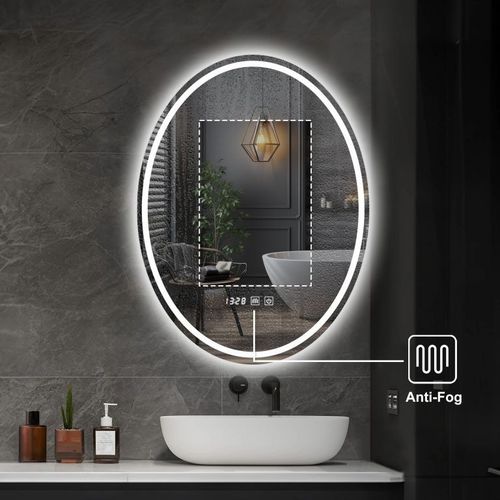 IREDA Lustro łazienkowe z oświetleniem LED, 80 x 60 cm na Arena.pl