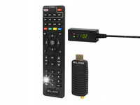 DEKODER TUNER TV DVB-T2 HEVC H.265 FULL HD MINI PILOT DLA SENIORA ZESTAW