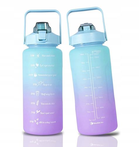 Bidon butelka na wodę dzbanek przenośny ze słomką z podziałką 2l na Arena.pl