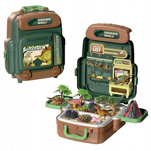 DINOZAURY W PLECAKU T-REX FIGURKI DINO ZESTAW ODKRYWCY ZABAWKA PREZENT na Arena.pl