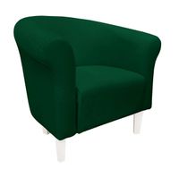 Fotel Milo Mikrofaza 9 zieleń butelkowa nogi 15 białe