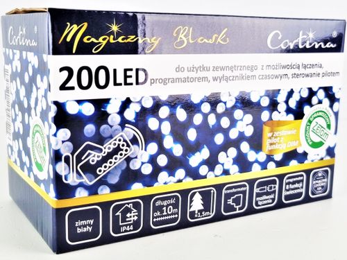 LAMPKI CHOINKOWE 200 LED TIMER STEROWANIE PILOTEM na Arena.pl