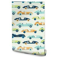 Tapeta Do Pokoju Chłopca Wyścigowe SAMOCHODY Auta