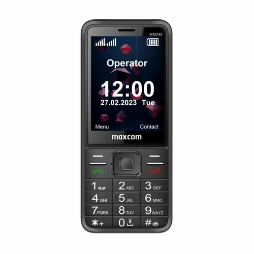 MAXCOM telefon dla seniora MM245 czarny na Arena.pl