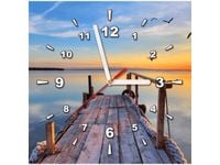 30X30CM ZEGAR DREWNIANY POMOST OBRAZ DREWNO