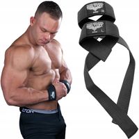 BELTOR PASKI TRENINGOWE UCHWYTY DO MARTWEGO CIĄGU CZARNE 2 SZTUKI