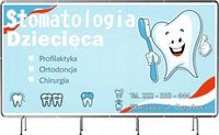 BANER REKLAMOWY 130x80 cm plandeka duży wybór STOMATOLOGIA DZIECIĘCA