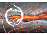 60X40CM TANIEC PŁOMIENIACH OBRAZ