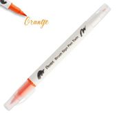DWUSTRONNY PISAK PĘDZELKOWY DO KALIGRAFII ORANGE PENTEL