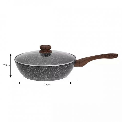 wok granitowy 28cm granit wood kinghoff kh-1584 na Arena.pl