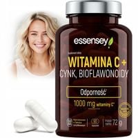 WITAMINA C FORTE 1000mg + Cynk Bioflawonowidy KWAS L-ASKORBINOWY Odporność