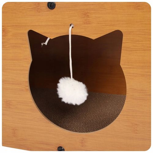 DRAPAK TEKTUROWY DLA KOTA DUŻY DOMEK KARTONOWY LEGOWISKO Z ZABAWKĄ na Arena.pl