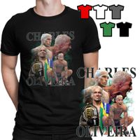 KOSZULKA T-SHIRT MĘSKI WZORY - Charles Oliveira BOKS MMA WALKI KLATKA - M
