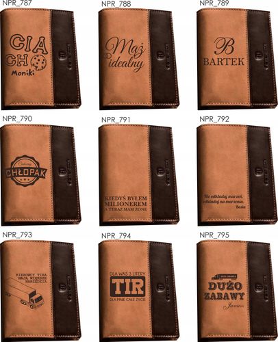 Portfel dla SZEFA Twój tekst imię JAKOŚĆ grawer PL na Arena.pl