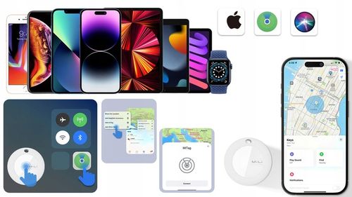 MiLi MiTag Lokalizator GPS BT do iOS APPLE + Etui Brelok do plecaka na Arena.pl