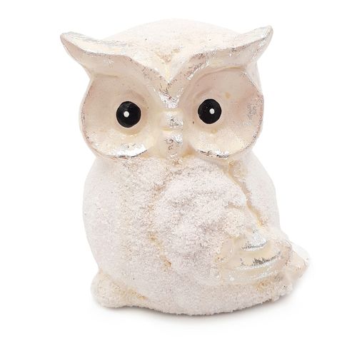 SOWA CERAMICZNA BIAŁA FIGURKA DEKORACJA GLAMOUR na Arena.pl