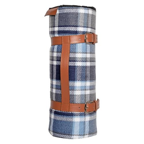 Koc Piknikowy 200X200 Cm - Niebiesko Szara Kratka na Arena.pl