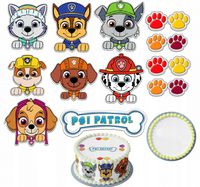 Jadalne Dekoracja Tortu Postacie Psi Patrol 16szt-WYCIĘTE