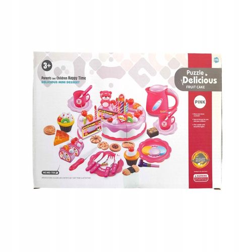 Tort urodzinowy do krojenia na rzepy 80 elementów WD-T58R na Arena.pl