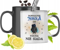 Kubek Magiczny Dla Nikoli Czarny Zmieniający Kolor Z Nadrukiem Ze Zdjęciem