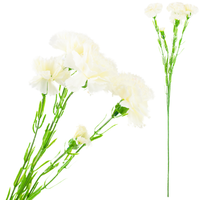 Goździki Gałązka, Bukiet Goździków, Sztuczne Kwiaty, Realistyczne, Białe