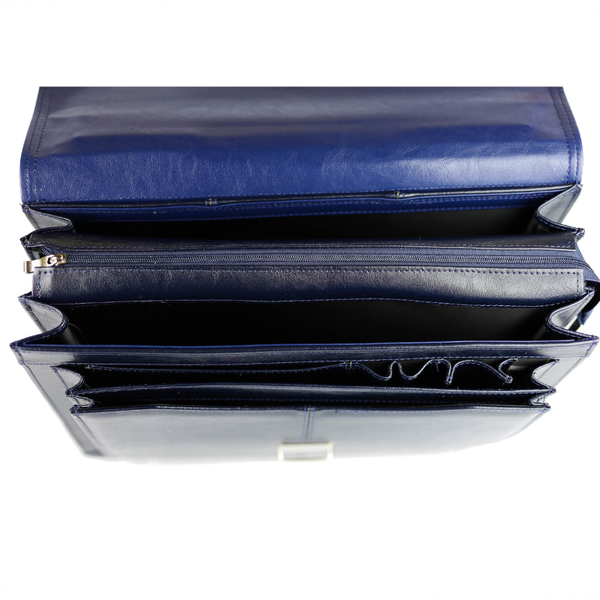 518 Teczka męska 3-komorowa - granat KEMER zdjęcie 5