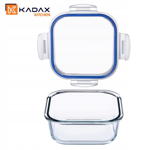 KADAX Szklany Pojemnik Na Żywność 800ml Z Pokrywką Śniadaniówka na Arena.pl