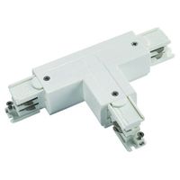 Lewy łącznik T 8124 Shilo szynoprzewód 3-fazowy natynkowy biały