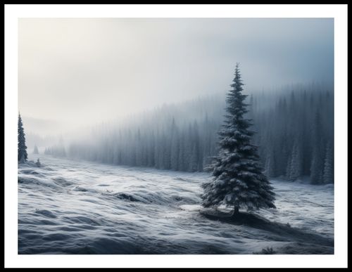 Plakat 80x60cm Samotna Choinka na Arena.pl