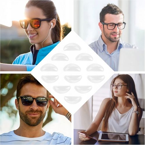 32 PAR NOSKÓW PRZYKLEJANYCH PRZEZROCZYSTYCH DO OKULARÓW 64 NOSKÓW SILIKON na Arena.pl