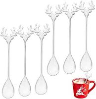 łyżeczki deserowe ozdobne z reniferem sztućce 6szt